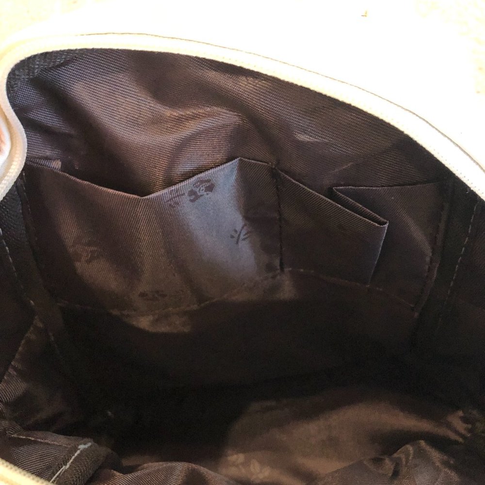 NWOT Mini Backpack Pom Cute Small Backpack Purse Vegan Leather White Cream Bag - Picture 8 of 16